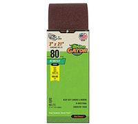 Gator 3" x 21" Red Resin Aluminum Oxide Sanding Belts, 80 Grit, 5 Pack