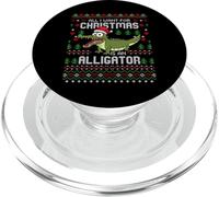 Gator Alligator Crocodile Christmas Ugly Xmas Sweater PopSockets PopGrip for MagSafe