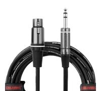 Gator Cableworks GCWC-XLR-10FTRS, 10ft XLR Female to TRS Male Cable, Low-Capacitance OFC Conductor with Braided Shielding