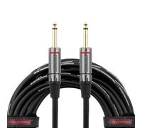 Gator Cableworks GCWH-INS-10 10ft Straight-to-Straight Instrument Cable, Ultra-Low Capacitance, 22 AWG OFC, Braided Shielding for Studio & Stage Use