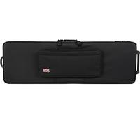 Gator Cases Extra Long 88 Keys Lightweight Keyboard Case XL with Wheels, black (GK-88 XL)