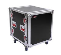Gator Cases G-TOUR 12U CAST 12U Standard Audio Road Rack Case | Front & Rear Rail Access, 21.5" Rackable Depth, 9mm Plywood with Rigid Laminate Exterior, 4 Heavy-Duty Casters 2 locking
