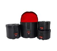 Gator Cases GPCJZFUSIONPACK Jazz Fusion Hardshell Drum Case 4pc Set with Padded Protection for Percussion Instruments Black