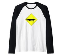 Gator Crossing Louisiana Florida Mississippi Alligator Raglan Baseball Tee