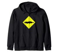 Gator Crossing Louisiana Florida Mississippi Alligator Zip Hoodie