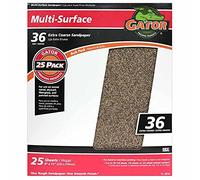 Gator Finishing 4214 36 Grit Aluminum Oxide Sanding Sheets (25 pack), 9" x 11"