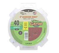 Gator Finishing 4347 40 Grit Aluminum Oxide Sanding Discs (50 Pack), 5"