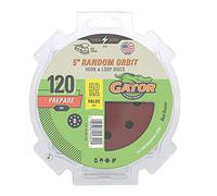 GATOR FINISHING PRODUCTS 4342 5" Random Orbit Hook & Loop Discs Multi-Surface Sanding, 120 Grit