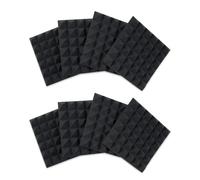 Gator Frameworks 2” Thick Acoustic Foam Pyramid Panels 12”x12”; Charcoal (8) Pack (GFW-ACPNL1212PCHA-8PK)