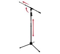 Gator Frameworks Deluxe Tripod Microphone Stand with Clutch Height Adjustment and Telescopic Boom Arm, (GFW-MIC-2120)
