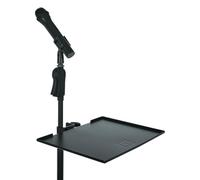Gator Frameworks Microphone Stand Clamp-On Utility Shelf 15" x 11" Surface Area with 10 Pound Weight Capacity, Black, 11" x 15" (GFW-SHELF1115)