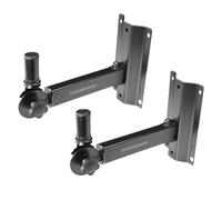 Gator Frameworks Rok-It Series Set of Wall Mounted Speaker Stands with 80 lbs. Weight Capacity, 1 3/8" Speaker Insert Fits Most Standard Speakers up to 22", (RI-SPK-WM50)