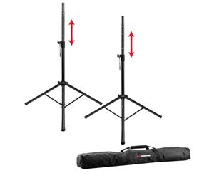 Gator Frameworks Standard Speaker Stand Set; Includes (2) Speaker Stands and Nylon Carry Bag (GFW-SPK-2000SET)