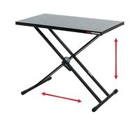 Gator Frameworks Utility table top with double-X stand, black (GFW-UTL-XSTDTBLTOPSET)