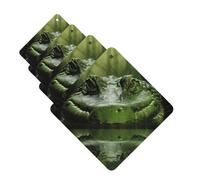 Gator Lurking Green Car Air Fresheners Cards 4 Pcs Hanging Fragrance Scented Cards Long-Lasting Car Aromatherapy Tablets for Wardrobe Bathroom Car Interior Mirror Pendant Gifts