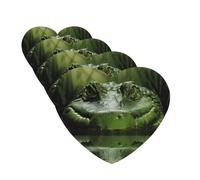 Gator Lurking Green Car Air Fresheners Cards 4 Pcs Hanging Fragrance Scented Cards Long-Lasting Car Aromatherapy Tablets for Wardrobe Bathroom Car Interior Mirror Pendant Gifts