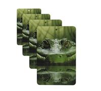 Gator Lurking Green Car Air Fresheners Cards 4 Pcs Hanging Fragrance Scented Cards Long-Lasting Car Aromatherapy Tablets for Wardrobe Bathroom Car Interior Mirror Pendant Gifts