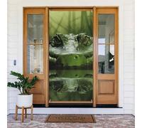 Gator Lurking Green Door Cover Decorations, Welcome Door Banner Backdrop Seasonal Spring Summer Porch Banner Sign Photo Background for Indoor Outdoor Party Decor 72.8 x 35.4 Inch