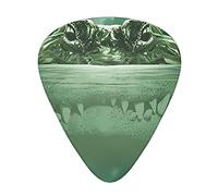 Gator Lurking Green Guitar Plectrums Classical Triangle Bass Acoustic And Electric Guitar Plectrums For Guitarists 12 Pieces