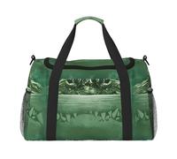 Gator Lurking Green Lightweight Waterproof Large Capacity Handheld Shoulder Crossbody Travel Bag Personal Belongings Organizer Bag