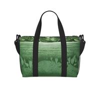 Gator Lurking Green Printed Travel Duffel Bag for Women Men - Weekend Overnight Bags with Adjustable Shoulder Strap and Handle