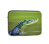 Gator Lurking Green Prints Portable Laptop Sleeve Case - Shockproof Portable Laptop Sleeve Bag 10 inch for Men and Women Business Travel, Office Daily Use