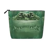Gator Lurking Green Waterproof Large Capacity with Zipper Travel Business Trip Home Multifunctional Makeup Bag Storage Bag Coin Purse