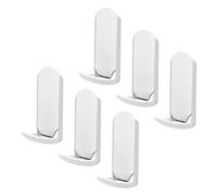 GATOR MAGNETICS Strong Magnetic Mini Hooks - No Drill, Compact, Space-Saving Design - Ideal for Home, Office, Garage, Fridges, Lockers, Filing Cabinets, and Cruise Cabins White-6PK