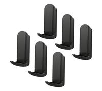 GATOR MAGNETICS Strong Magnetic Mini Hooks - No Drill, Compact, Space-Saving Design - Ideal for Home, Office, Garage, Fridges, Lockers, Filing Cabinets, and Cruise Cabins Black-6PK