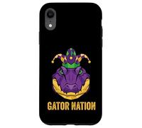Gator Mardi Gras Alligator Jester Mardigator Costume Case for iPhone XR