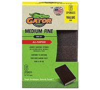 Gator Multi-Surface Sanding Sponge, 3" x 4" x 1", 80/120 Grit Medium/Fine, 6 Pack