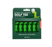 Kikkerland Pack of 6 Gator The Caddie Golf Tees - Funny Plastic Tee for Golfing Practice - Fun Gift for Husbands & Fathers