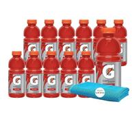 Gatorade Fruit Punch Thirst Quencher Electrolyte Enhanced Sports Drink 20 fl oz Plastic Bottle 12 Pack