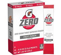 Gatorade G Zero Powder, Fruit Punch, 0.10oz Packets (120 Pack)