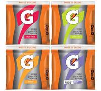 Gatorade Powder Variety Pack (Lemon-Lime, Orange, Fruit Punch, Riptide Rush), 21-Ounce Pouches (Pack of 32)