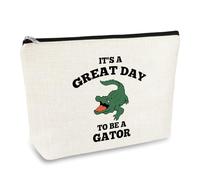 Gators Lover Gift for Girls Women Makeup Bag Gator Gift for Football Team Daughter Sister Friends Cosmetic Bag Alligator Gift Alligator Lover Gift Animal Lover Gift Travel Toiletry Bag Zipper Pouch