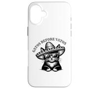 Gatos Before Vatos Womens Funny Kitten Lovers Spanish Joke Case for iPhone 16 Plus