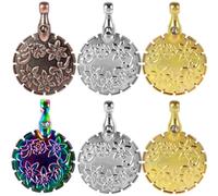 Gatphy 6 pcs Yarn Cutter Pendants Portable Round Thread Cutters Decors Antique Gold Silver Metal Thread Cutter for DIY Sewing Tools