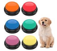 Gatphy Dog Buzzer Training Dog Talking Buttons, 6Pcs Pet Communication Buttons Dog Training Buzzer Clear Recording Talking Pet Buttons Dog Recording Buttons Interactive Dog Toys for Dogs Puppies