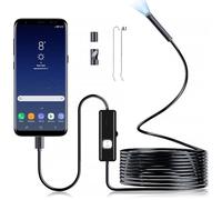 Gatphy Endoscope Inspection Camera 2M, 3 In1 USB Rigid Snake Camera with 8 Adjustable LED Light IP67 Waterproof Borescope Inspection Cameras for Smartphone/PC/Laptop/Computer Android IOS (Hard Cable)