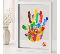 Gatphy Family Handprint Kit, DIY Craft Keepsake Wooden Frame White