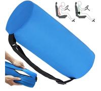 Gatphy Lumbar Roll Pillow Memory Foam Roll Pillow Adjustable Cylindrical Backrest Sofa Cushion with Removable Washable Cover Elastic Strap 11 Inch Lumbar Support Pillow for Office Chair Couch (Blue)