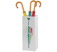 Gatphy Metal Umbrella Holder, Square Umbrella Stand Holder Multipurpose Umbrellas Storage Stand Walking Sticks Holders for Umbrellas Cane Entryway Home Hotel (White1)