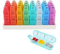 Gatphy Monthly Pill Organizer 31 Day Daily Pill Container 3 Compartments Detachable Pills Boxes, 3 Times A Day Portable Travel Medicine Organizer for Vitamins, Fish Oil, Capsules & Tablets