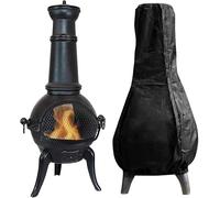 Gatphy Outdoor Chimenea Cover, Waterproof 210D Oxford Fabric Heater Cover Heavy Duty Windproof Chiminea Protector Outdoor Garden Patio Heater Protector 122x21x61cm