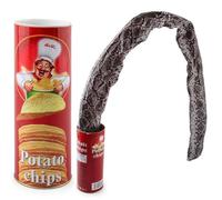 Gatphy Potato Chip Snake Can Jump Spring Toy April Fools Scary Snake Prank Toys Halloween Party Decoration Jokes and Pranks for Adults Kids Scare Box Prank April Fool Day Christmas Party Toy