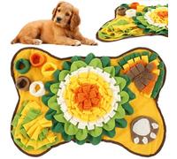 Gatphy Snuffle Mat for Dogs, Interactive Dog Feeding Mat Pet Foraging Mat Encourages Foraging Skills and Slow Eating, Pet Snuffle Mat Dog Slow Feeder Mat for Small and Medium Dogs (Yellow, 64x43cm)