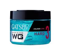 Gats-by Leather Water Gloss - Hard, Wet Look Hair Gel, Shine Effect, Long Lasting Hold, Non Sticky, Easy Wash Off, Holding Level 3, 300gm
