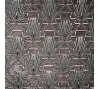 Gatsby Art Deco Velvet Chenille Fibre Naturelle Curtain Upholstery Blind Fabric (Mink (Eileen), A4 Sized Sample)