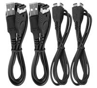 GATSUZG 2 Pcs USB Charger Cable for Gameboy Advance SP (for GBA SP) / for Nintendo DS Original (NDS), 1.2m/3.9FT Black PVC Power Charging Cord, with 2 Pcs for GBA SP Link Cable